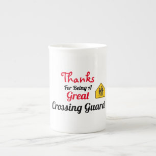 En Porcelaine Tasse de garde de croisement d'école