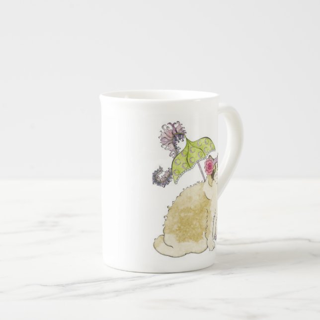 En Porcelaine Tasse de la Chine de poupée de chiffon (Devant droit)