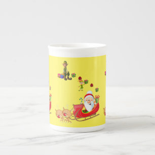 En Porcelaine Tasse de Noël, Elfe, Joyeux Noël