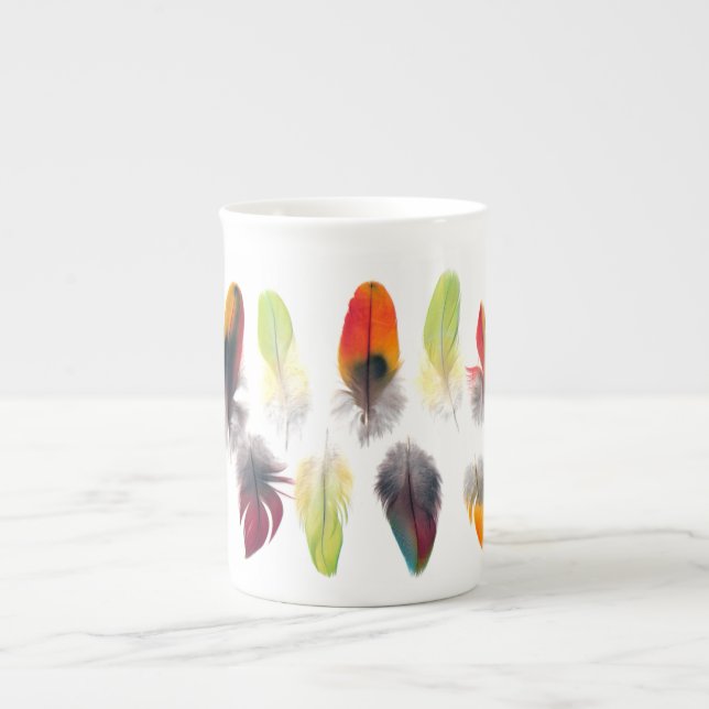 En Porcelaine Tasse de plume de la Chine (Devant)