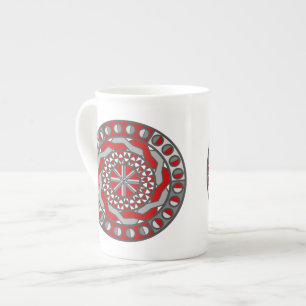 En Porcelaine Tasse de spécialité de machinerie rouge