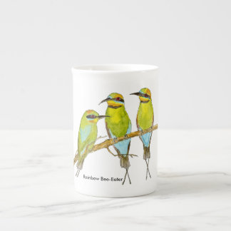 En Porcelaine Tasse d'oiseau d'Abeille-Mangeur d'arc-en-ciel