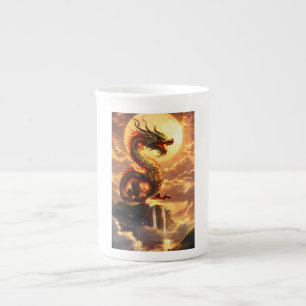 En Porcelaine Tasse Fantasy Dragon - Tasse à café Créature Mythi