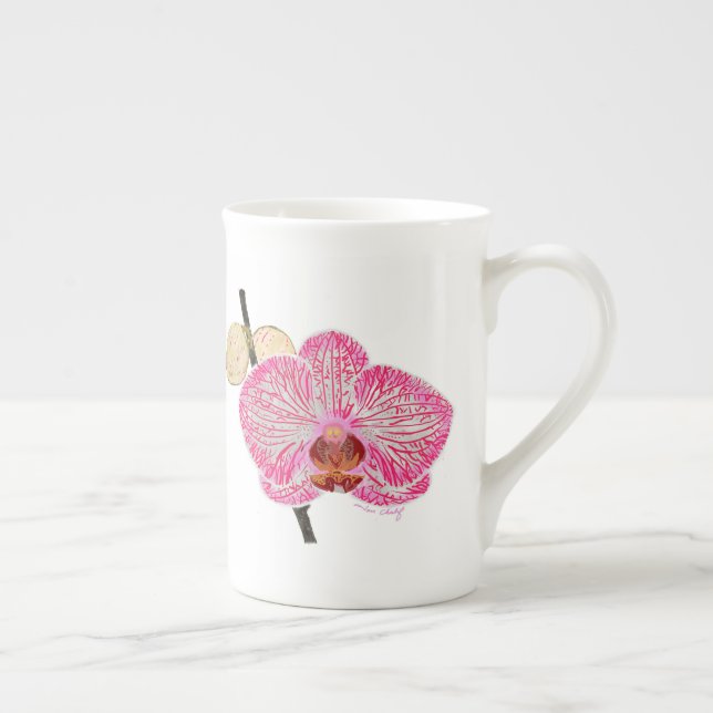 En Porcelaine Tasse rose d'orchidée (Droite)