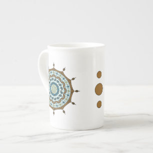En Porcelaine Tasse spéciale Mehndi Fantasy cuivre