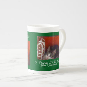 En Porcelaine Tasse Spéciale Photo de Chat 'Je Promets'