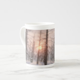 En Porcelaine Tasse thématique Un rêve de nuit d'hiver