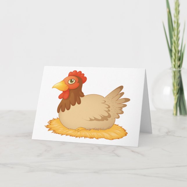 En Posant Sur Une Cartes De Voeux De Nid (Devant)