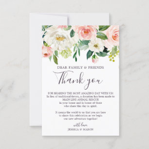 En remplacement de Faveurs Merci Place Cartes Blus