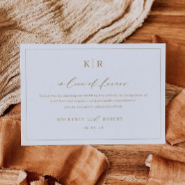 En remplacement des faveurs Cartes Merci Charité N