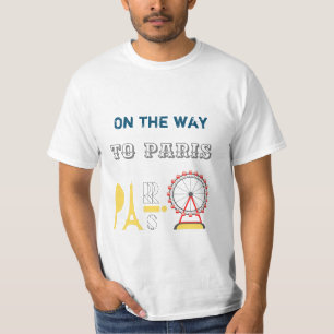 En route pour Paris, T-Shirt blanc homme