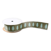 Arbre Motif main Sketched ruban vert
