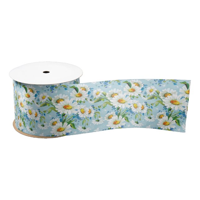 En Satin Baisy sur ruban bleu (Bobine)