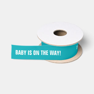 En Satin Bébé de turquoise sur le ruban personnalisé par