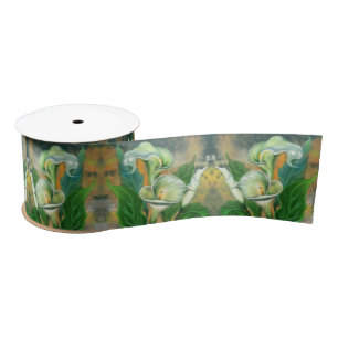 En Satin Belle Calla Lily Fleurs Ruban