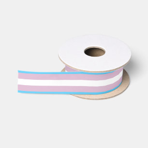 En Satin Bobine de ruban de drapeau de transsexuel