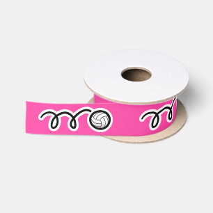 En Satin Bobine rose de ruban de volleyball pour