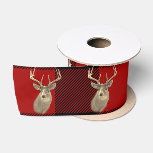 En Satin Buck Deer sur le ruban satiné de Buffalo