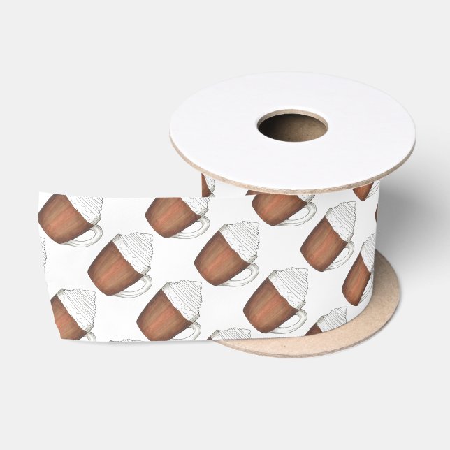 En Satin Chocolat chaud cacao hiver Noël Ruban (Bobine)