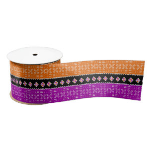 En Satin Conception de tissu de boue moderne coloré ruban s