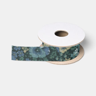 En Satin Cottage Pansies Ruban