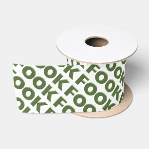 En Satin Cuillère à ruban blanc vert pâle