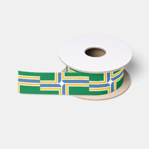 En Satin Drapeau de Portland, ruban satiné de l'Oregon