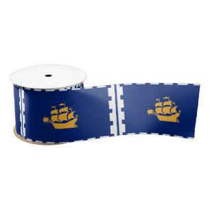 En Satin Drapeau de ruban satiné de Québec