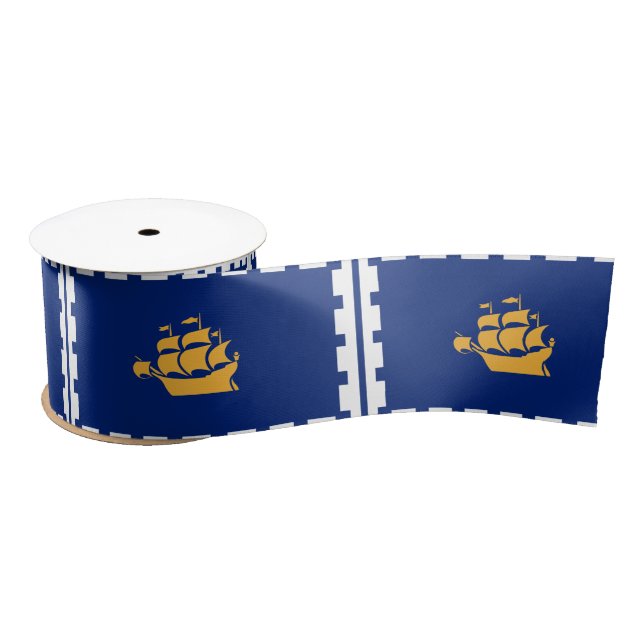 En Satin Drapeau de ruban satiné de Québec (Bobine)