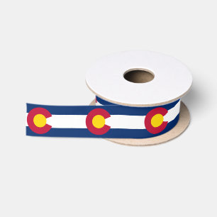 En Satin Drapeau du Colorado, ruban de drapeau d'état
