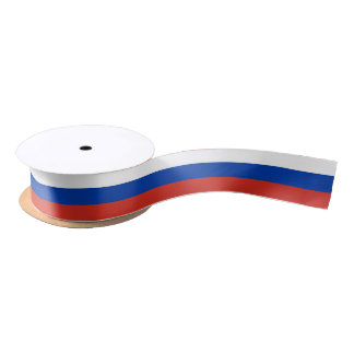 En Satin Drapeau du ruban de la Russie