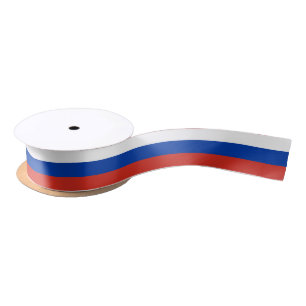 En Satin Drapeau du ruban russe