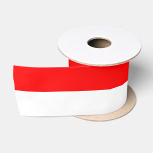 En Satin Drapeau indonésien (Indonésie) Ruban satiné