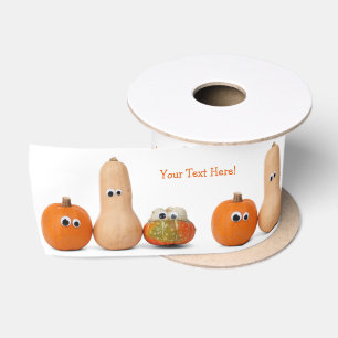 En Satin Drôle Halloween Citrouille ruban personnalisé