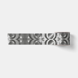 En Satin Elégant Argent Gris Cercles Métallo look Ruban