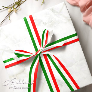 En Satin Élégant ruban de drapeau italien moderne