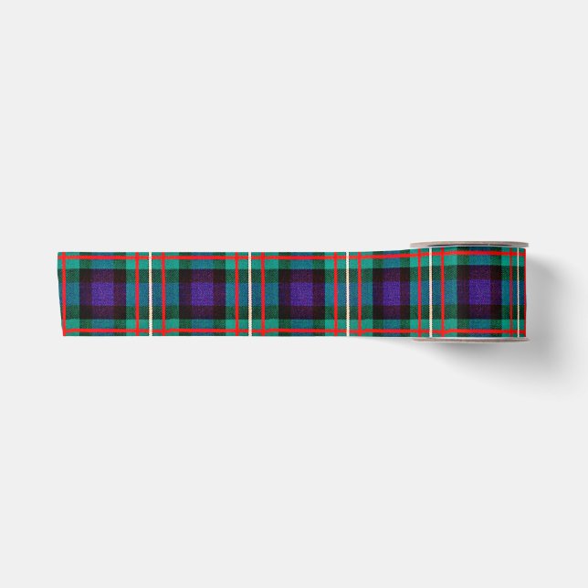 En Satin Ferguson Tartan couleurs vives Ruban (Devant)