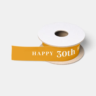 En Satin Fête 30 : Joyeux Anniversaire Jaune Ruban Jaune