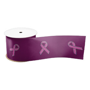 En Satin Fibre rose de carbone de conscience de ruban