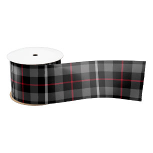 En Satin Gris Plaid Pour Le Ruban De Noël
