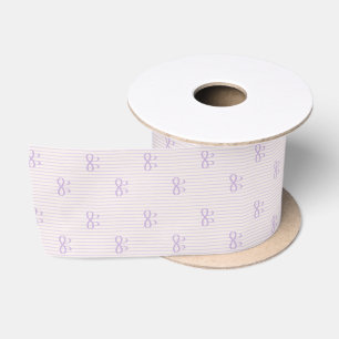 En Satin Jolis Nœuds Ruban Lilas Poussiéreux Motif