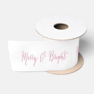En Satin Joyeux et lumineux ruban de vacances du rose  