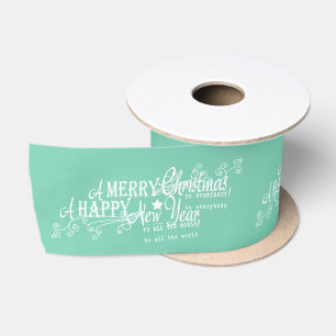 En Satin Joyeux Noël Joyeux Nouvel An Ruban de Noël