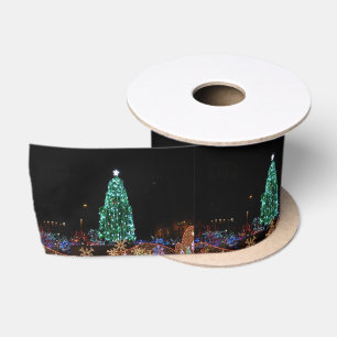 En Satin L'arbre de Noël allume le ruban