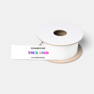 En Satin Logo de l'entreprise personnalisée et Ruban d'entr