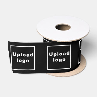 En Satin Logo d'entreprise sur ruban noir