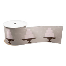 Mariage rose biscuit de ruban 3" de largeur