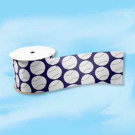 En Satin Motif de baseball | Ruban de la couleur de votre é