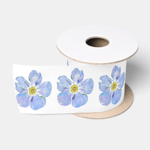 En Satin Oubliez-moi le design sur le ruban satiné