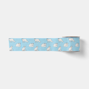En Satin Renard arctique Ruban